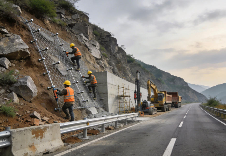 坦洲镇公路道路护坡